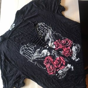 Black cutout Graphic T